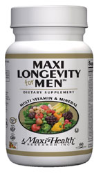 Maxi Health Kosher Maxi Longevity Multi Vitamin & Mineral for Men Over 50 120 MaxiCaps